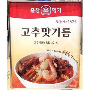 [셀러허브 패션][JHQ882PR_52EP]고추맛기름(중찬 고춧기름 3.4L)