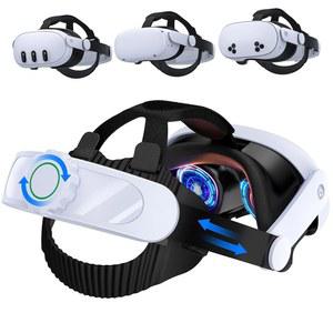 메타 퀘스트 3S/퀘스트 3/퀘스트 헤드 교체 VR OCULUS용 스트랩 조정 액세서리 엘리트 가능한 2용 헤드셋