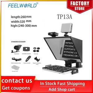 카메라용품 FEELWORLD TP13A 휴대용 13인치 텔레프롬프터는 미만 DSLR 촬영을  스마트폰태블릿  프롬프트