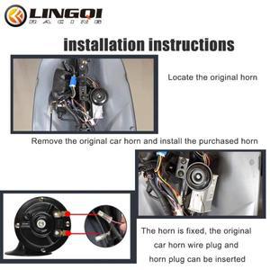 LING QI 12V 1.5A 105dB 금속 전기 시끄러운 경적 스피커 트럼펫 블랙 SURRON SUR RON Light Bee X S 오토