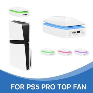 Ps5 PRO LED 냉각 팬용 상단 방수 게임 콘솔 악세서리