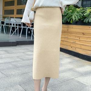 [오노마] ONM 프레피 미디 일자 브라운 데일리 하이웨스트 블