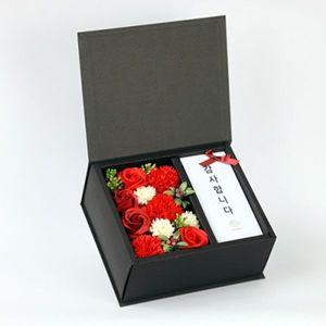 로즈마켓 비누꽃 레드블랙 플라워박스(택배배송3~6일소요됨)