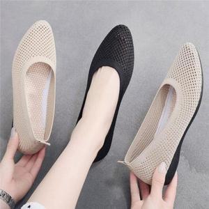 메쉬 여성 여름신발 단화 근무화 발편한 펀칭 (3p5tY)
