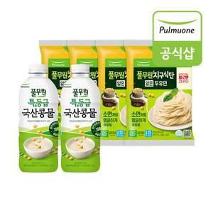 [풀무원 콩국수세트] 특등급 국산콩물(960gx2병)+지구식단 얇은 두유면 (150gx4개)