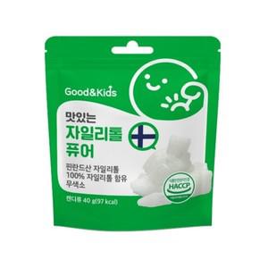 내츄럴플러스 굿앤키즈 맛있는 자일리톨 퓨어 40g x 1봉 자일리톨 자일리톨사탕