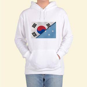 [OFKN4493]대한민국 미크로네시아 국기 맞춤 후드티