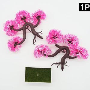 [OFM7Q061]분재조화 핑크 조화 장식 인테리어 꽃 나뭇가지
