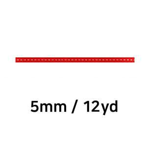 [OFM65616]리본 골직 스티치 롤 폭 5mm  빨강