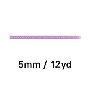 [OFM6560T]리본 골직 스티치 롤 폭 5mm  연보라