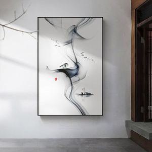 캔버스 그림 약자 수묵 감성 동양화그림 침실 호텔