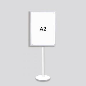 개폐식 사인스탠드 A2 화이트 원형받침 가로세로겸용 포스터 POP 스탠드 행사 전시회