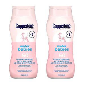 코퍼톤 워터 베이비 선크림 로션 유아 아기 선로션 SPF50 237ml 2팩