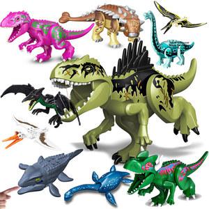 쥬라기 공룡 세계 잔인한 맹raptor T-렉스 트리케라톱스 Indominus 렉스 모델 빌딩 블록 Dino Velociraptor 그림 벽돌 완구
