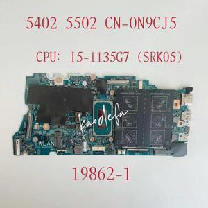 Dell Inspiron 5402 5502 노트북 마더보드용 메인보드, CPU:I5-1135G7 SRK05 DDR4 CN-0N9CJ5 0N9CJ5 N9CJ5