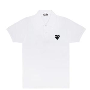 [꼼데가르송] 남성 블랙하트 와펜 PK반팔티 화이트 AZT0660512 WHITE