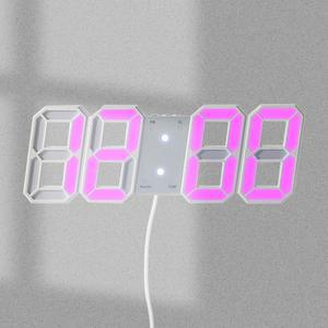 [BZJKPE7I_4B]스마트 리모컨 벽시계(화이트+핑크)무소음