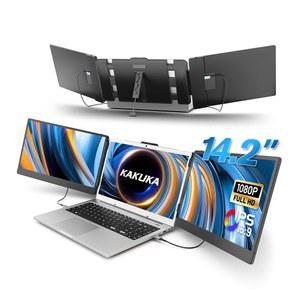 카쿠카 노트북 화면 익스텐더, 14.2 U201D FHD 1080P IPS 휴대용 모니터, 13.3 U201D 17 U201D 노트북, HDMI /USB A /TYPE C 모니터 익스텐더(KICKSTAND, MAC용 플러그 앤 플레이 포함) /WINS /ANDROID /SWITCH