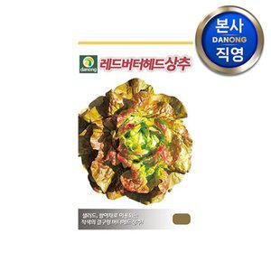 레드 버터헤드 상추 씨앗 1g . 유럽 샐러드 쌈 채소 루비볼 상추씨 적색 결구형 야채 종자.