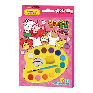 [MEL8P296_52GP]학산문화사 칼라북 몰랑 엽서물감 색칠