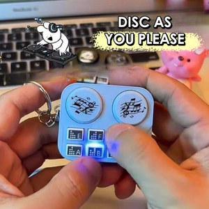 펜던트 음악 키홀더 머신 열쇠고리 배낭 걸이식 가방 사운드 미니 발광 장식 DJ 차량용 고리