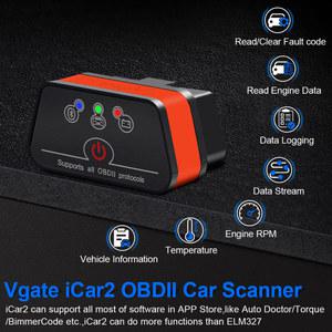자동차 327 블루투스 iCar2 코드 OBDII OBD2 PK 진단 Elm PIC18F25K80 ELM327 스캐너 Vgate V1.5 리더 v2.1odb2 OBD