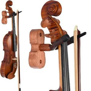 유니버설 바이올린 Erhu 후크 벽 마운트 행거 나무 기본 비올라 스탠드 디스플레이 랙 활