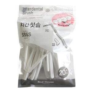 덴탈 프리미엄 치간칫솔 대용량 20p L형(SSSS) 작은사이즈 0.4mm