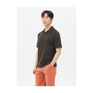 탑텐 남성 쿨에어 코튼 텍스쳐드 슬릿넥 폴로셔츠MSE2TT1004