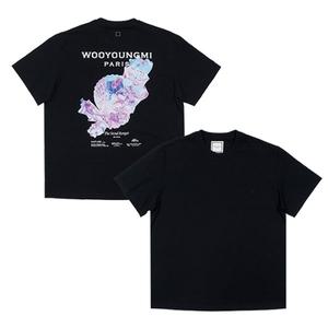 우영미 25SS 3D 코랄 백로고 반팔 티셔츠 블랙 W251TS05708B
