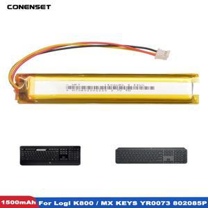 로지텍 K800 MX 키 YR0073 키보드 533-용 3.7V 1500mAh 교체용 배터리 000177 000221 802085 P 000141