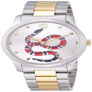 [병행 수입품] G-TIMELESS G 38MM Watch YA1264075 [구찌] 시계 타임리스 실버 문자판 스테인레스 스틸