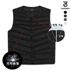 [탑보이][탑보이] W-1044 남녀공용 오리털 넥변형 패딩조끼 (SUH014)
