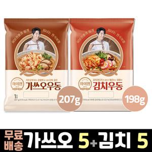 (삼립우동) 삼립 하이면 가쓰오우동 5봉 + 김치우동 5봉