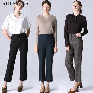 [쉬즈미스(SHESMISS)] 심플 베이직 울 블렌드 팬츠