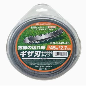 예초기 톱니형 강철 나일론 와이어 일본 카타야마 예초기줄 끈 와이어날 45m 2.7mm