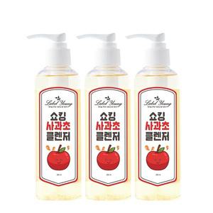 [라벨영]유분+피지+노폐물케어/쇼킹사과초클렌저 3개/약산성클렌징/문제성 피부전용