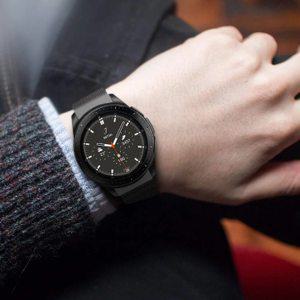 호환 삼성 갤럭시 워치 4 클래식 마그네틱 밴드 갭 없음 곡선 엔드 금속 벨트 팔찌 스트랩 46mm 42mm 40mm