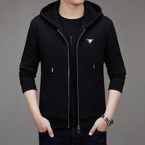 남성조끼 남자 조끼 후드 캐주얼 민소매 와플 맨투맨