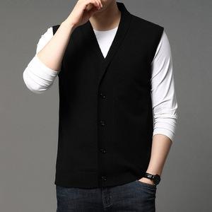 남성조끼 남자 니트 캐주얼 가을 퓨어 조끼