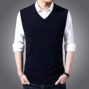 M3T남자조끼 캐쥬얼 브이넥 솔리드 가을 니트 울 리카3 민소매