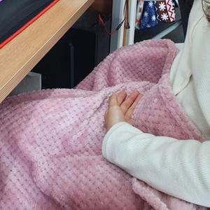 [OFLPO239]무릎담요 학교 사무실 극세사담요 연핑크
