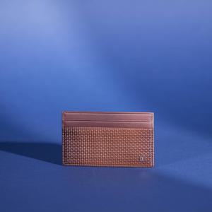 닥스 액세서리 24SS [NEW][MESH GRADATION] DD금속장식 브라운 소가죽 단카드지갑 DBHO4E81