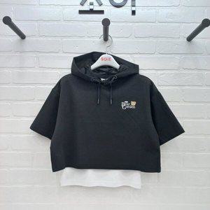 [소이]5부 레이어드후드티 (24M0458BK)