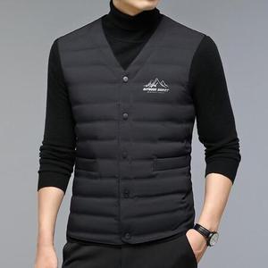 EAMT 남자 패딩조끼 추동 캐주얼 화이트오리털 베이스 조끼 민소매 EUNG3