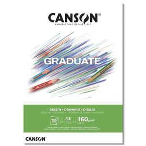에이치플러스몰 캔손 graduate 드로잉패드 160g A3 색연필 콘테 작업 미술아트북 펜화