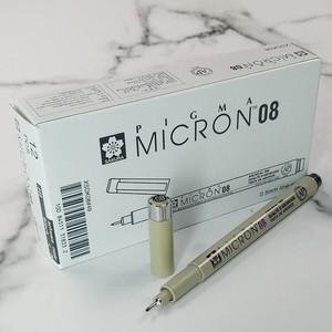 사쿠라 피그마 MICRION 0.5mm Black 1다스 12자루) 문구반점 드로잉펜 일러스트펜 캘리그라피펜