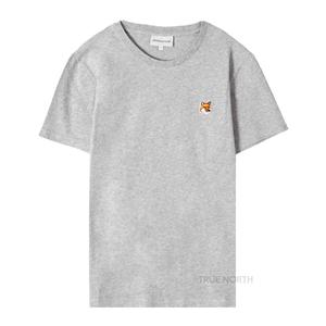 [롯데백화점]메종 키츠네 24SS 여성 LW00105KJ0008 H120 폭스 헤드 반팔 티셔츠 그레이