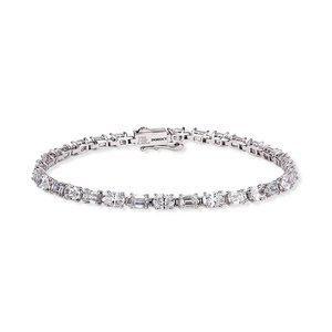 [도로시] 14k 팬시컷 랩 다이아몬드 테니스 팔찌(17.5cm)