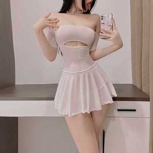 초미니스커트 실크 섹시 한뼘 똥꼬 짧은 치마 남친 이벤트 시스루